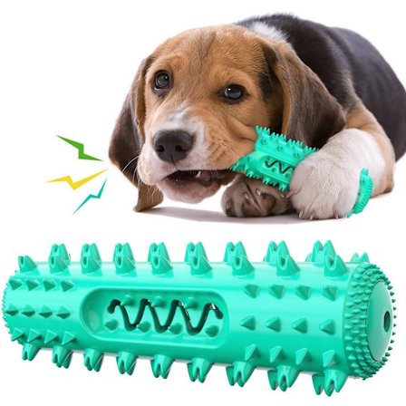 Tygelegetøj til aggressive hunde - Robust hundetandbørste-rensningspind - Kompatibel med små og mellemstore hunde - Søblå - 18,6x6,1x5,6cm