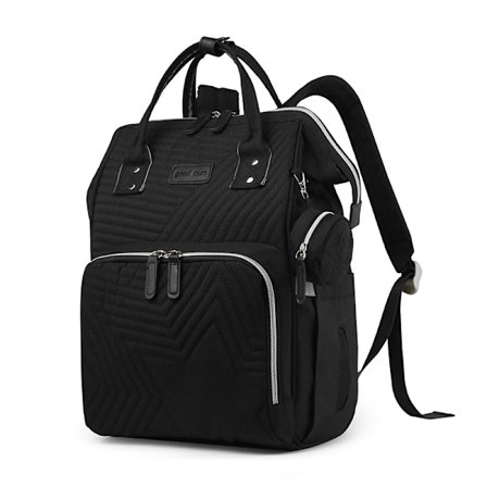 Skötväska Ryggsäck för Mamma med Nyckelfodral Svart