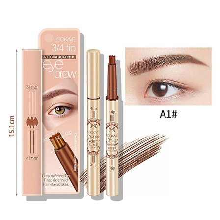 Øjenbryn Pen Øjenmakeup Microbladings Tattoo 4 Hoved Holdbar Langvarig til Kvinder Dame Pige