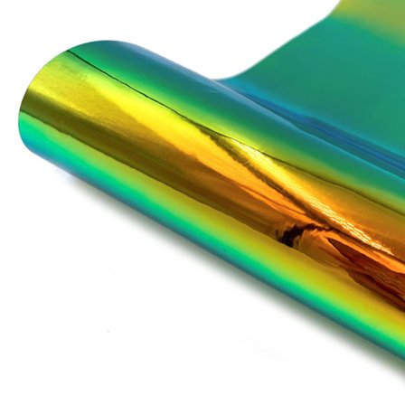 Självhäftande vinylrulle Holografisk opalfärg som byter GRÖN - high quality