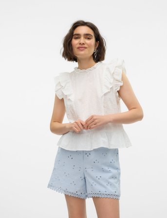 Vero Moda Vmkammy Sl High Neck Top Vma - White - L