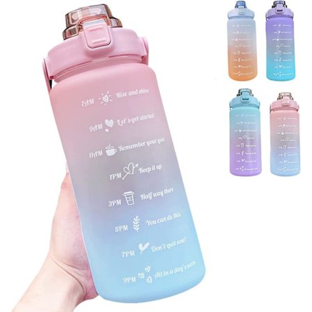 2 litran vesipullo, iso vesipullo pillillä, tiivis urheiluvesipullo