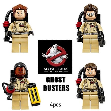 4 kpl Ghostbusters Rakennuspalikkahahmoja DIY Minihahmo Lapsille Keräilylelulahjat (FMY)