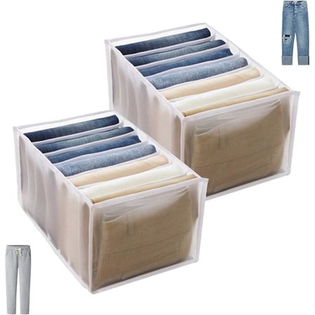 Hopfällbar klädbyrå organiser set om 2, lådförvaring B