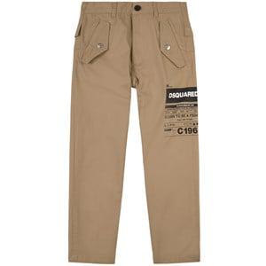 Kids - Dsquared2 Khaki Branded Trousers 12 years - Bottoms - 12 years - Yellow