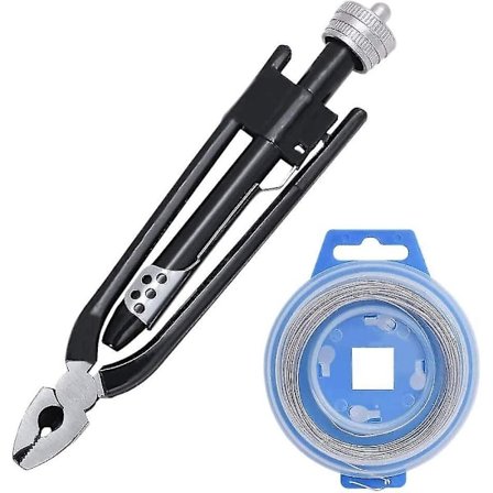 6 Tuuman Turvakaapelikiristin Sivuleikkaavat Lukkokaapelipihdit 25 Jalkaa Teräsköydellä (2 kpl)