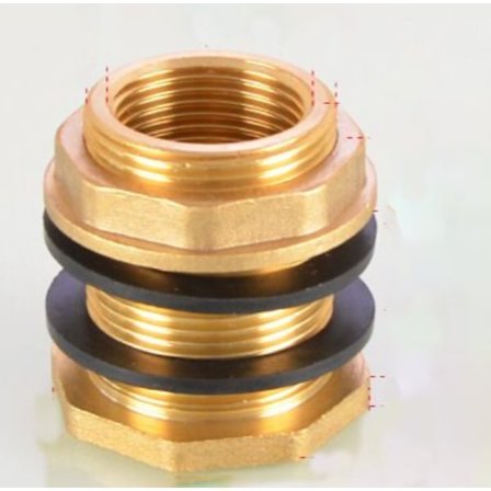 2 stk. GN32 Messing Vandtank Vandrør Fitting Adapter Hane