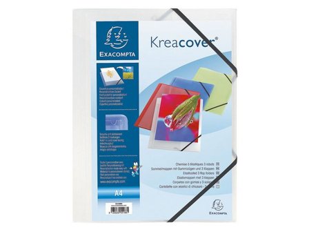 EXACOMPTA Gummibandsmapp 3-kl ficka transparent - Lyreco - Kontorsmaterial - Mappar och plastfickor - Plastmappar och aktmappar