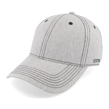 Stetson - Grå adjustable Keps - Baseball Cap Cotton Melange Grey Adjustable @ Hatstore