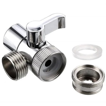 Kitchen Faucet Diverter Valve - Faucet Diverter / T Adapter with Valve - 3 Way