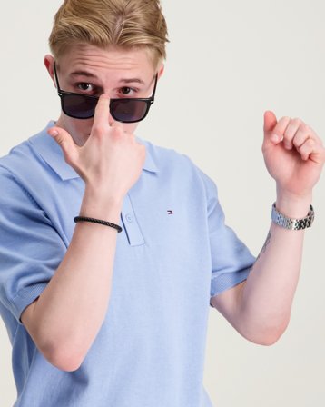 Tommy Hilfiger COTTON POLO SWEATER SS Blau Pullover Jungen - Kids Brand Store