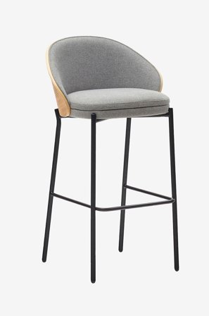 Kave Home - Baarijakkara - eamy 2-pack - Harmaa - Baarituolit & baarijakkarat - - Homeroom