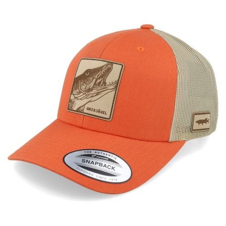 Skillfish - Orange trucker Keps - Grisjävel Laser Retro Orange/Khaki Trucker @ Hatstore