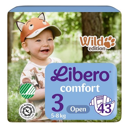 Libero Comfort Åbne Bleer Str. 3, 5-8 kg - 43 stk, Børn & Forældre, Bleer, Engangsbleer