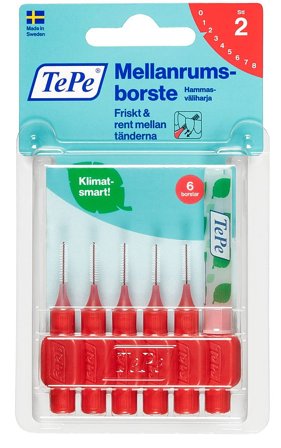 TePe Mellemrumsbørster 0,5 mm 6 stk, Medicin & Pleje, Mund & Tandpleje, Tandstikker