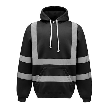 Yoko Hi Vis Reflex Hoodie M Svart