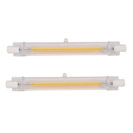 2x Dimbar R7s Led Cob 10w 118mm Led Lys - Varm Hvidt Lys