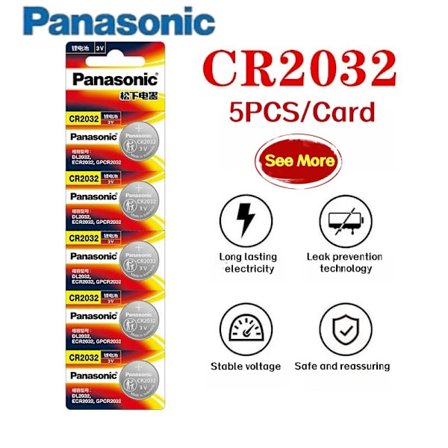 2-10 stk. Original PANASONIC CR2032 CR 2032 3V Lithium Batteri Til Ur Regner Ur Fjernbetjening Legetøj Knap Mønter Celle