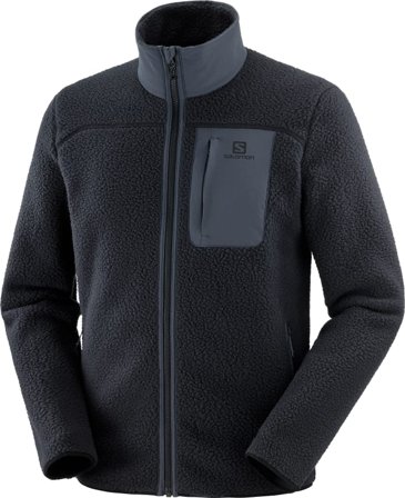 Salomon Men's Outline Warm Teddy Men Mid layer tops Black M