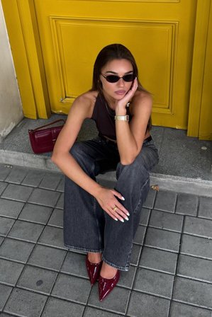 NA-KD Slingback-Pumps - Schuhe mit Absatz - Rot - EU 39