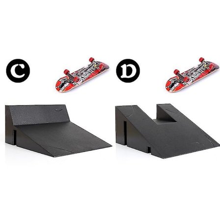 Tech Finger Skateboard Kit Finger Bike BMX Mini Tvåhjuling Scooter Board Skate Fingers Sportsträning Rekvisita Ramp Skate Park Leksaker Pop