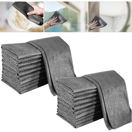 Fortykkede magiske rengøringsklude, mikrofiberglasrengøringsklude, genanvendelige rengøringsklude [DB]