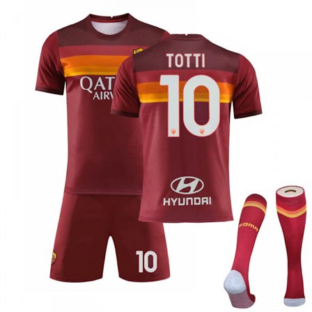20/21 Roma Hjemmeskjortesett Barn Voksne FotballskjorterS