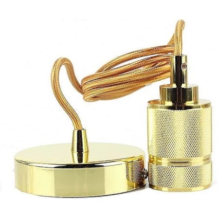 E27 Pendellampe Sokkel Metall Pendel Tau 150cm Retro Hengelampe Kobberkjede Messingfarge Kobber