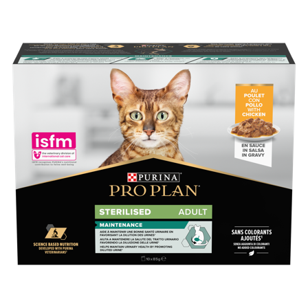 Purina Pro Plan - Cat Wet Sterilised med kylling i saus Vedlikehold 85 g x 40 stk. - Katt - Kattefôr & kattemat - Våtfôr og våtmat - ZOO.no