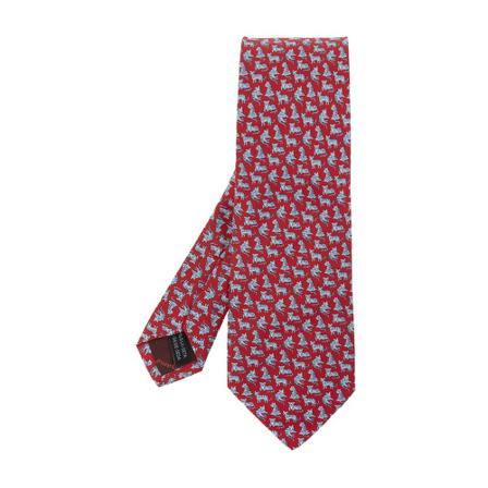 Salvatore Ferragamo Silk tie , Rood , Heren , Maat: ONE Size Stropdassen & Strikjes