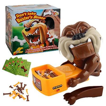 Bad Dog Bone Action-spel Du Väck Inte Hunden Bit Finger-spel (brun)