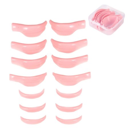 Ögonfranspermanerande kuddar i grossistledet 7 par silikonögonfransar Perming curler Återanvändbara Lash Lift Shield Pads Ögonfranslyftande verktyg