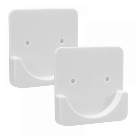 Selvklebende dusjforhengstangstøtte | Stangholder | Ingen boring | 3m lim | Ingen dusjforhengstang | 2-delt pakke