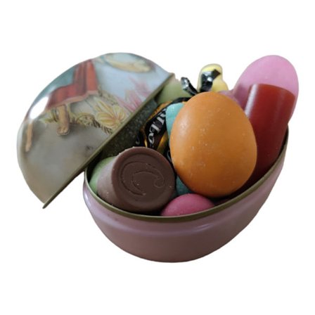 1st TOMT gulligt Påskägg i metall i storlek ca 10x6cm