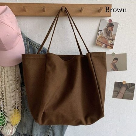 Stoffveske Skulderveske BRUN