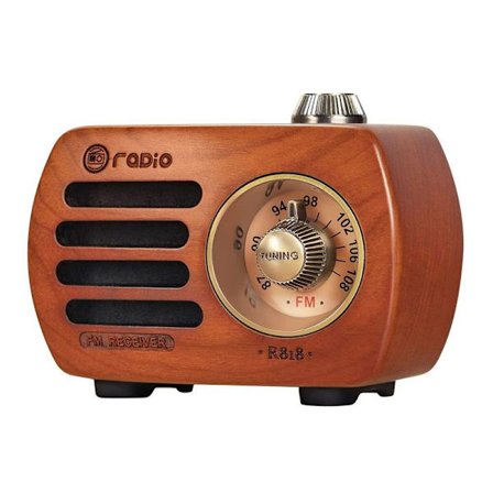 R-818 Puinen retro-radio Bluetooth-kaiuttimella, kannettava FM VHF