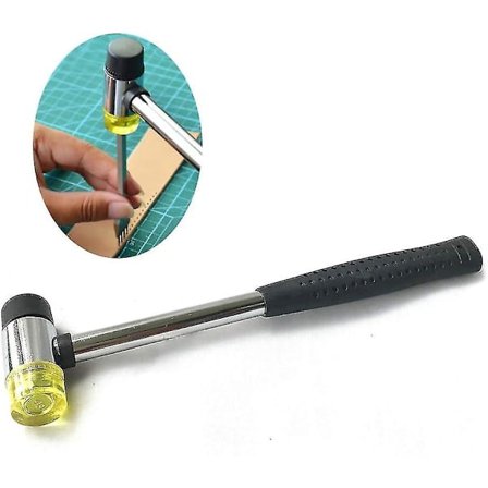 Liten gummihammer, dobbeltsidig gummihammer for gullsmeder, barn eller kvinner, eller lett bankearbeid, sklisikker