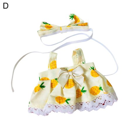 Dukke Hårbånd Multifunksjonell Ornamental Komfortabel å Ta på Dukke Regnbue Enhjørning Skjørt Skjorte Sett for Hjem(D)