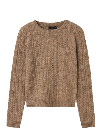 Nlfkave Ls Short S Knit Brown LMTD