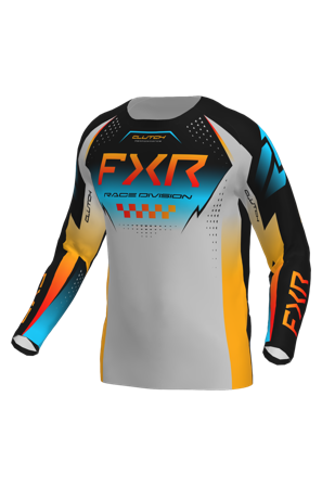Camiseta de Cross FXR Clutch Pro 26 Gris/Cielo/Naranja M