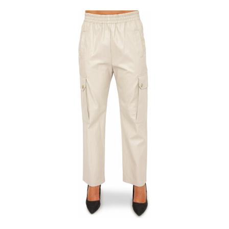 Pinko, Straight Trousers Beige, Dames, Maat:M