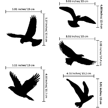 *20 stk. Anti-kollisionsadvarselsmærkater til vinduesglasdør*