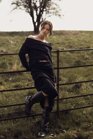 CAMILLA PIHL - Jana Knit Skirt - Black SizeXS