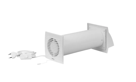 Europlast Ventilasjon m/ varmegjenvinning E-EXTRA EER100WP m/ kabel og bryter