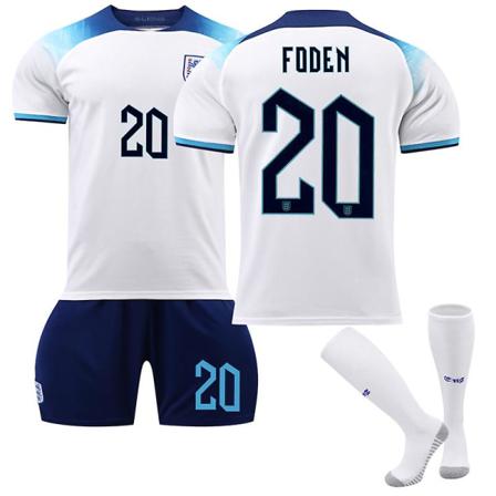 22-23 Maailmanmestaruuskilpailut Englanti Kotipaita Jalkapalloasu Aikuisille Lapsille I No.20 Phil Foden S