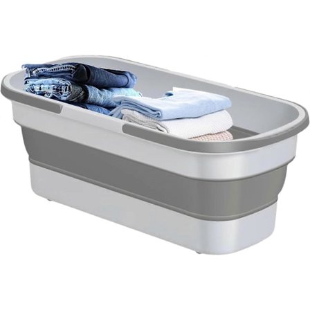 Hopfällbart Badkar, 12L Hopfällbar Diskbänk, Hopfällbar Hink, Vikbar Mopphink