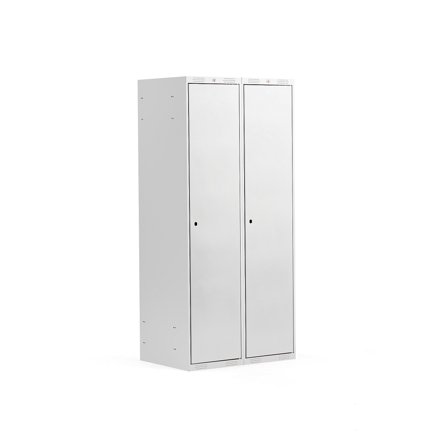 Kleiderspind CLASSIC, 2 Module, 1740 x 800 x 550 mm, grau