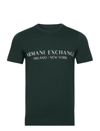 T-Shirt T-shirts Short-sleeved Grønn Armani Exchange*Betinget Tilbud