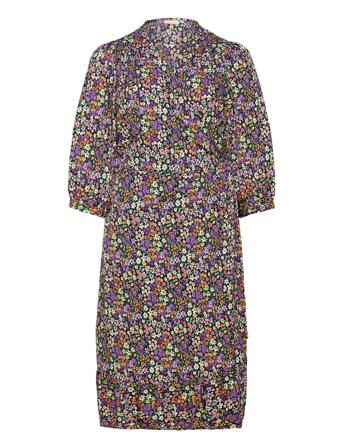 Carlivia 3/4 Wrap Midi Dress Wvn Noos Purple ONLY Carmakoma