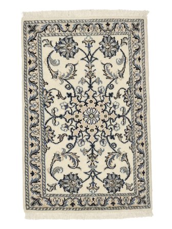 Hand Knotted Persian Nain Rug 58X90 Yellow/Black